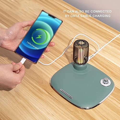 15W Qi Wireless Charging Lamp Night Light Table Lamp USB C Fast Wireless Charging Pad (Color : A)